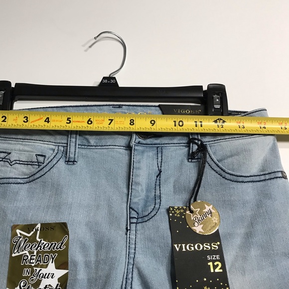 NWT Vigoss Girls The Jagger Skinny Jeans Size 12 - Picture 7 of 8